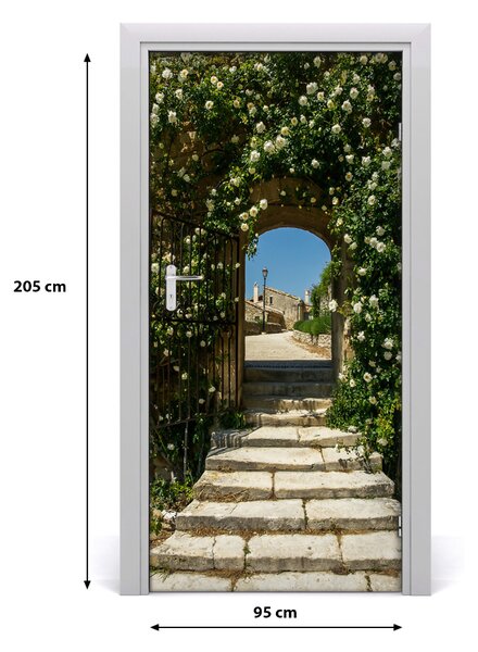 Fototapeta samolepiace na dvere kvetinový luk 95x205 cm