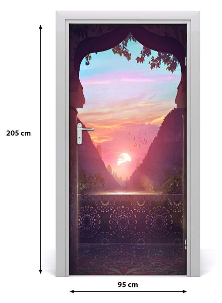 Fototapeta samolepiace dvere architektúra východ 95x205 cm