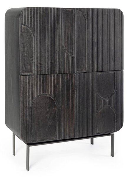 MUZZA Kabinet sarrina 90 x 120 cm čierný