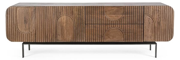 MUZZA Tv stolík sarrina 172 x 55 cm hnedý