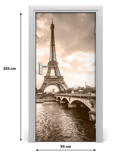 Fototapeta samolepiace na dvere Eiffelova veža 95x205 cm