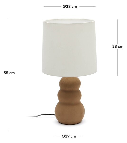 MUZZA Stolná lampa sedma prírodná
