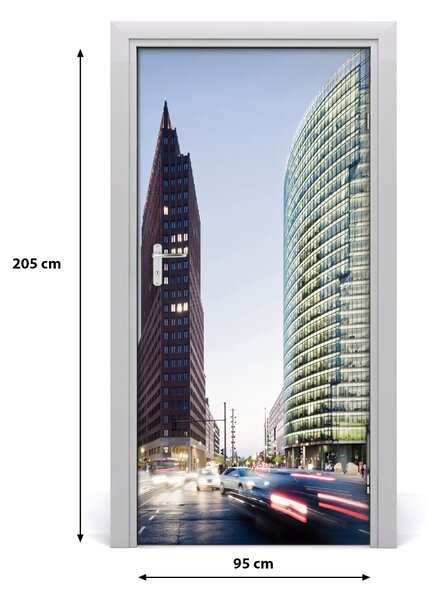 Fototapeta samolepiace na dvere mrakodrap 95x205 cm