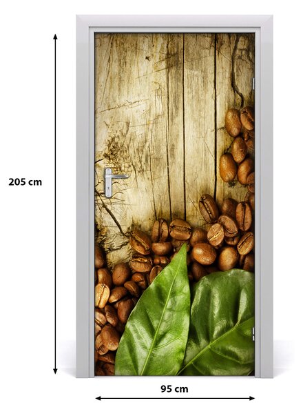 Fototapeta na dvere samolepiace zrnká kávy 95x205 cm