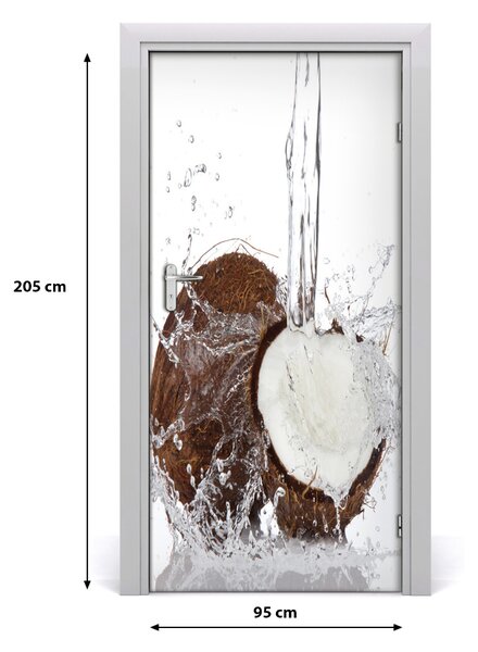 Fototapeta na dvere do domu samolepiace kokos 95x205 cm