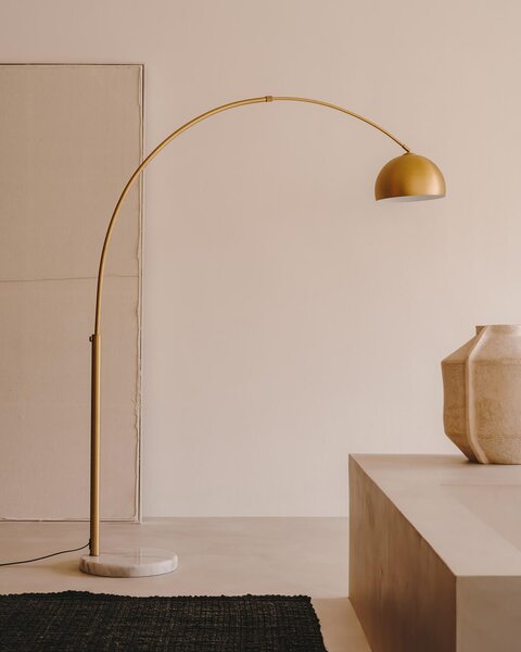 MUZZA Stojacia lampa dali 160 cm zlatá