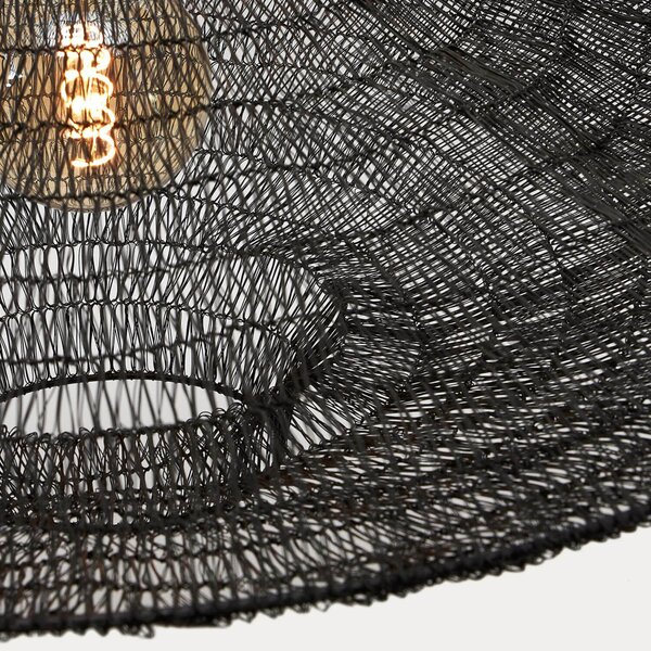 MUZZA Stropná visiaca lampa kaima Ø 87 cm čierna