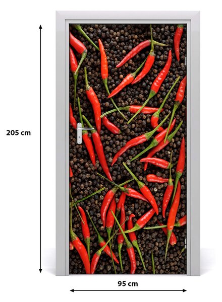Fototapeta na dvere samolepiace chilli 95x205 cm