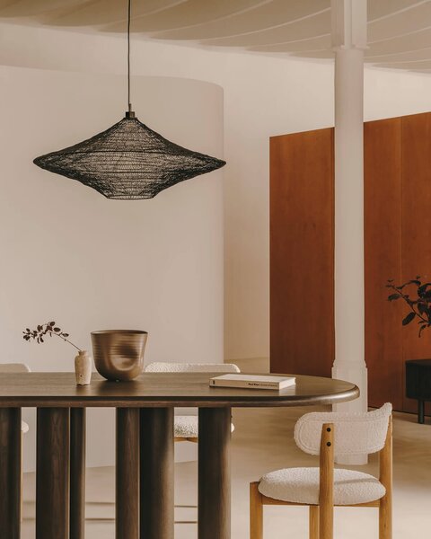MUZZA Stropná visiaca lampa kaima Ø 87 cm čierna