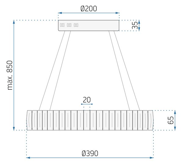 Toolight Toolight, Krištáľové LED závesné svietidlo APP1040-CP + diaľkové ovládanie, chrómová, OSW-09473