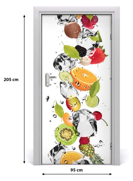 Fototapeta na dvere samolepiace ovocie a voda 95x205 cm