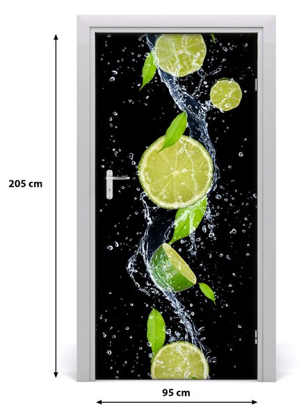 Fototapeta na dvere do domu samolepiace limetky 95x205 cm