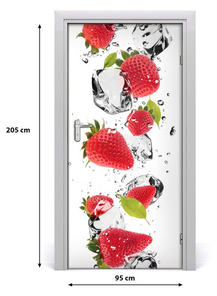 Fototapeta na dvere samolepiace jahody 95x205 cm