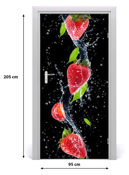 Fototapeta na dvere samolepiace jahody 95x205 cm