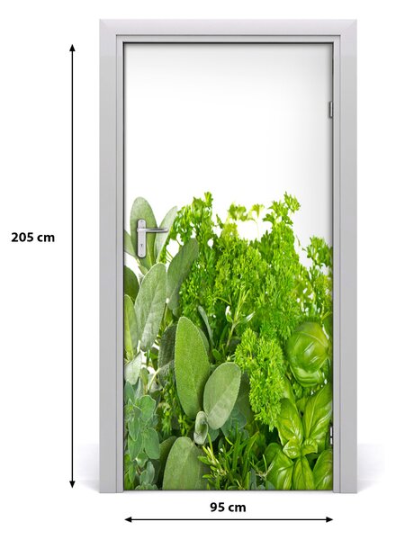 Fototapeta na dvere do domu samolepiace bylinky 95x205 cm