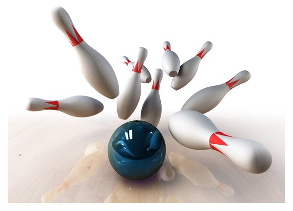 Sklenený obraz - Bowling (70x50 cm)