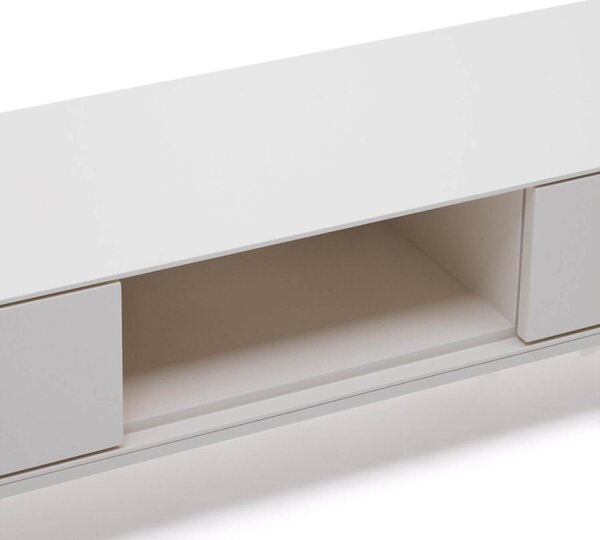 MUZZA TV stolík ranad 195 x 35 cm biely