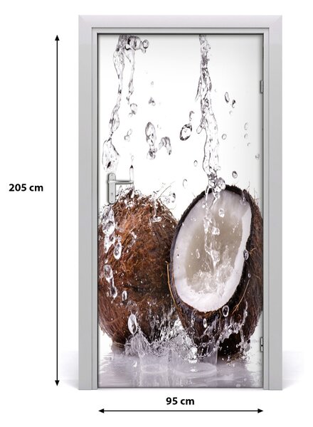 Fototapeta na dvere do domu samolepiace kokos 95x205 cm
