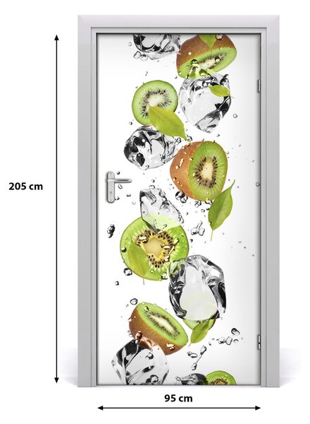 Fototapeta na dvere samolepiace kiwi a voda 95x205 cm