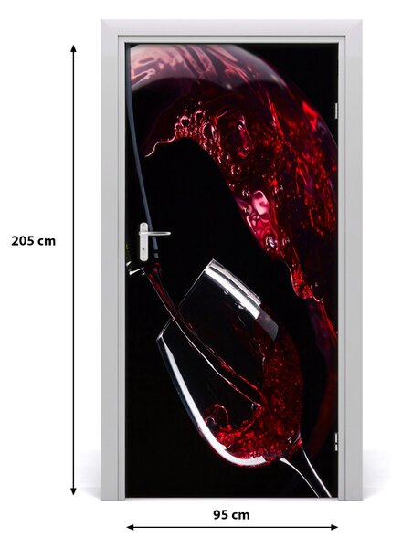 Fototapeta na dvere samolepiace červené víno 95x205 cm