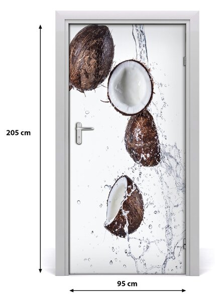 Fototapeta na dvere do domu samolepiace kokos 95x205 cm