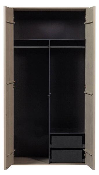 MUZZA ŠATNÍKOVÁ SKRIŇA DARIA DOUBLE 200 X 100 CM BÉŽOVÁ