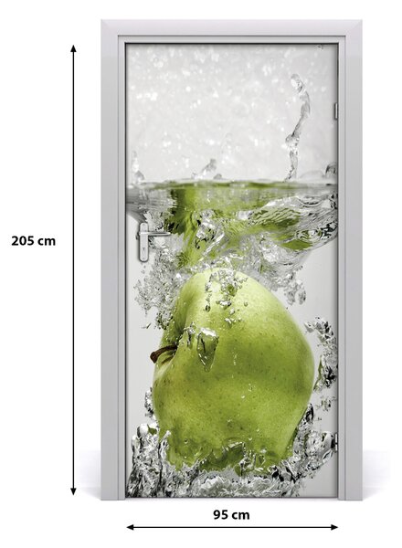 Fototapeta na dvere samolepiace jablko voda 95x205 cm