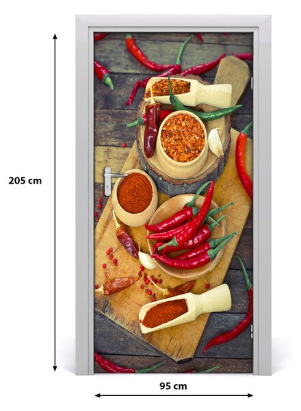 Fototapeta na dvere samolepiace chilli 95x205 cm