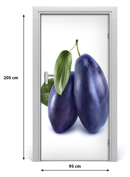 Fototapeta na dvere do domu samolepiace slivky 95x205 cm