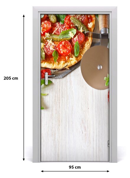 Fototapeta na dvere do domu samolepiace pizza 95x205 cm