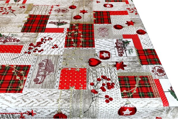 Vianočný bavlnený obrus Merry Christmas Farba Viacfarebná Rozmery 90x90 cm