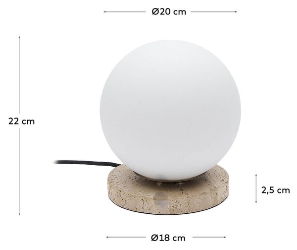 MUZZA Stolná lampa lachima biela