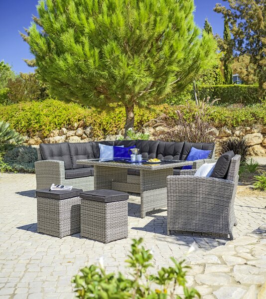 ZÁHRADNÁ ZOSTAVA 6-dielne, kov, plast, sklo, textil Ambia Garden - Záhradné zostavy