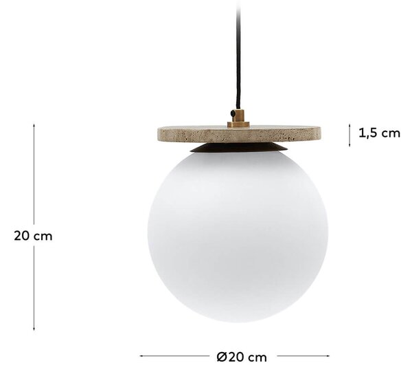 MUZZA Stropná visiaca lampa lachima biela