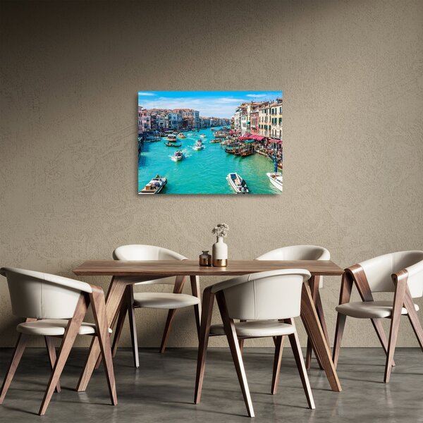 Sklenený obraz - Canal Grande, Benátky, Taliansko (70x50 cm)