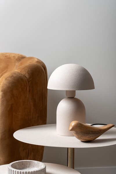 MUZZA Stolná lampa Boa sivá