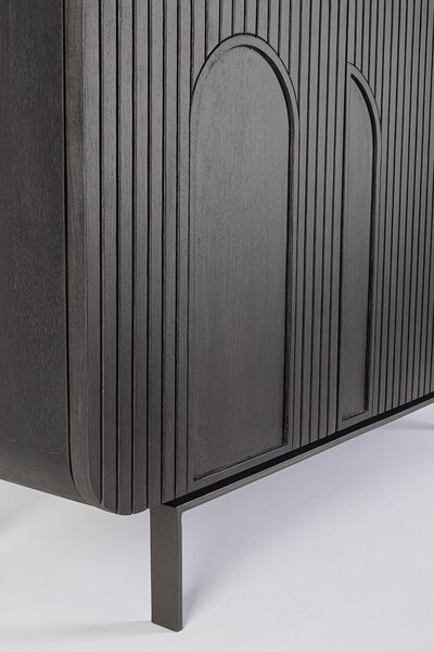 MUZZA Komoda Sarrina 145 x 82 cm čierná
