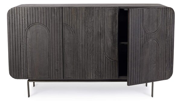 MUZZA Komoda Sarrina 145 x 82 cm čierná