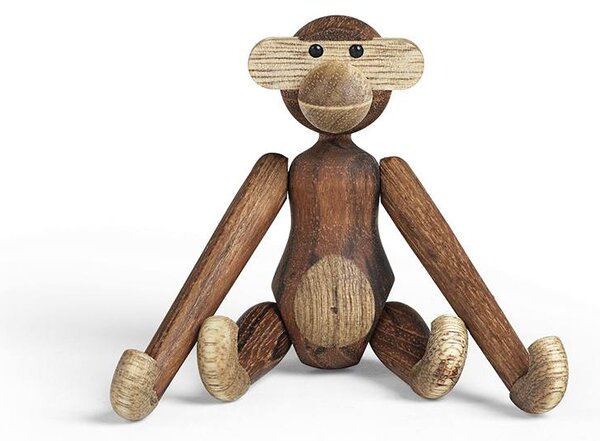 Drevená opička Monkey Mini Teak Limba Wood 9,5 cm