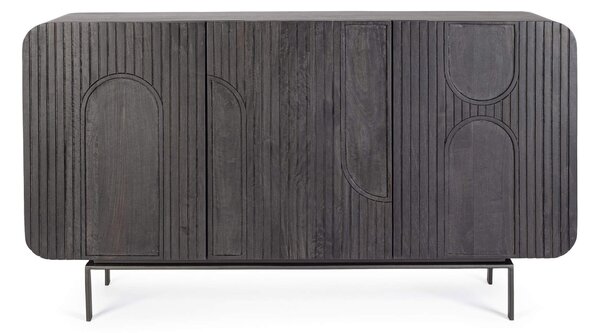MUZZA Komoda Sarrina 145 x 82 cm čierná