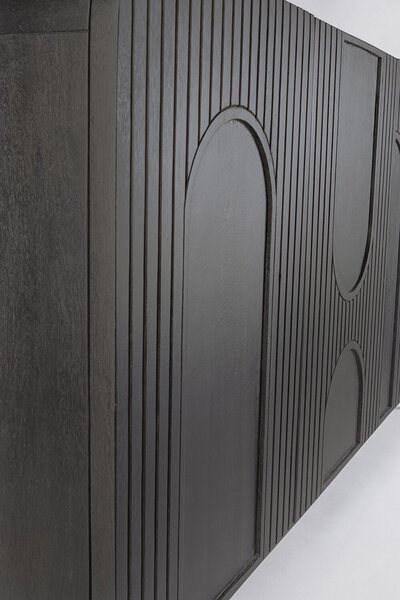 MUZZA Komoda Sarrina 180 x 82 cm čierná