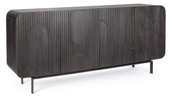 MUZZA Komoda Sarrina 180 x 82 cm čierná