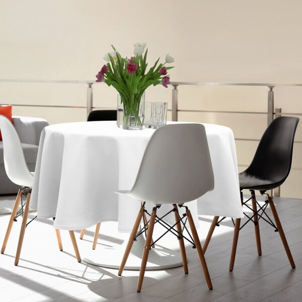 Obrus okrúhly Standard Ø 140 cm biely Farba Biela Rozmery Kruh Ø 140 cm