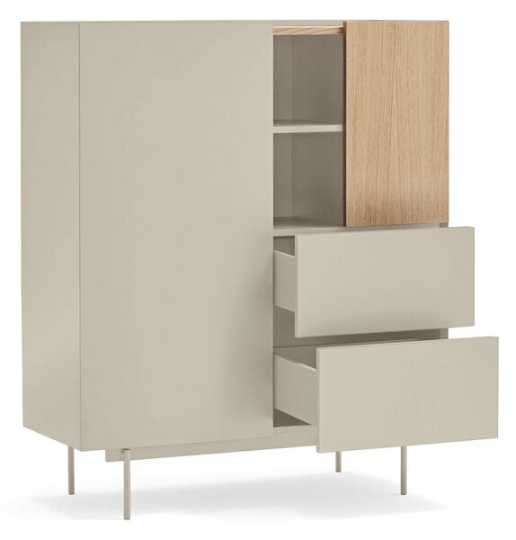 MUZZA Kabinet Oma 110 x 120 cm béžový