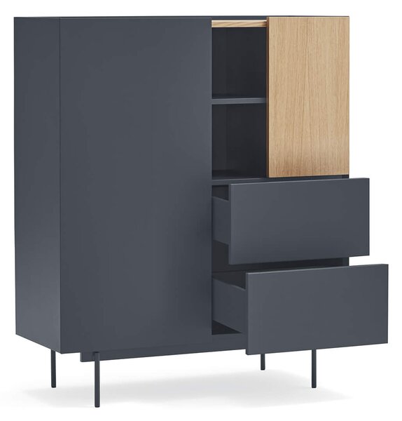 MUZZA Kabinet Oma 110 x 120 cm modrý