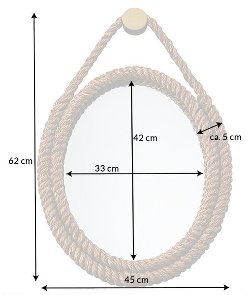 Dizajnové nástenné zrkadlo Nikolas 62 cm