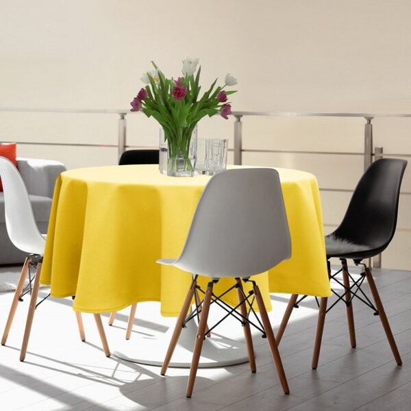 Obrus okrúhly Standard Ø 140 cm pastelovo žltý Farba Žltá Rozmery Kruh Ø 140 cm