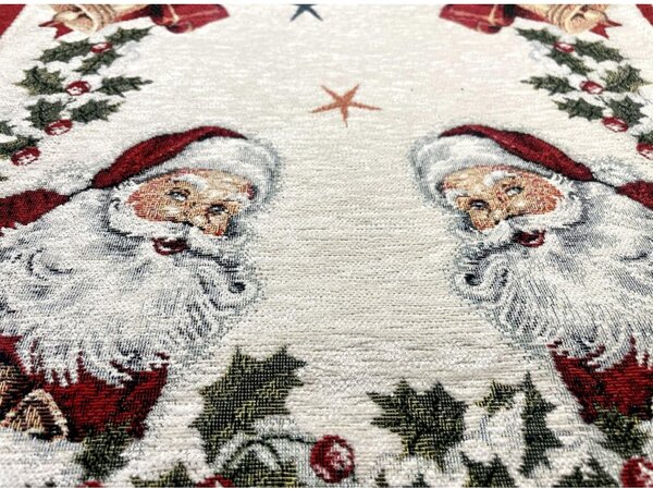 Vianočný gobelínový obrus na stôl Mikuláš 90x90 cm Chenille IT014 Farba Viacfarebná Rozmery 90x90 cm