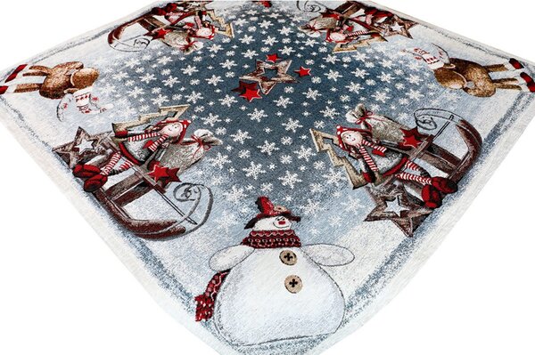 Vianočný gobelínový obrus na stôl Sane 90x90 cm Chenille IT017 Farba Viacfarebná Rozmery 90x90 cm