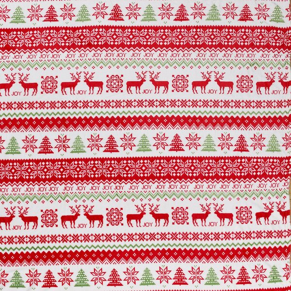 Biela vianočná mikroplyšová deka CHRISTMAS JOY Rozmer: 200 x 220 cm